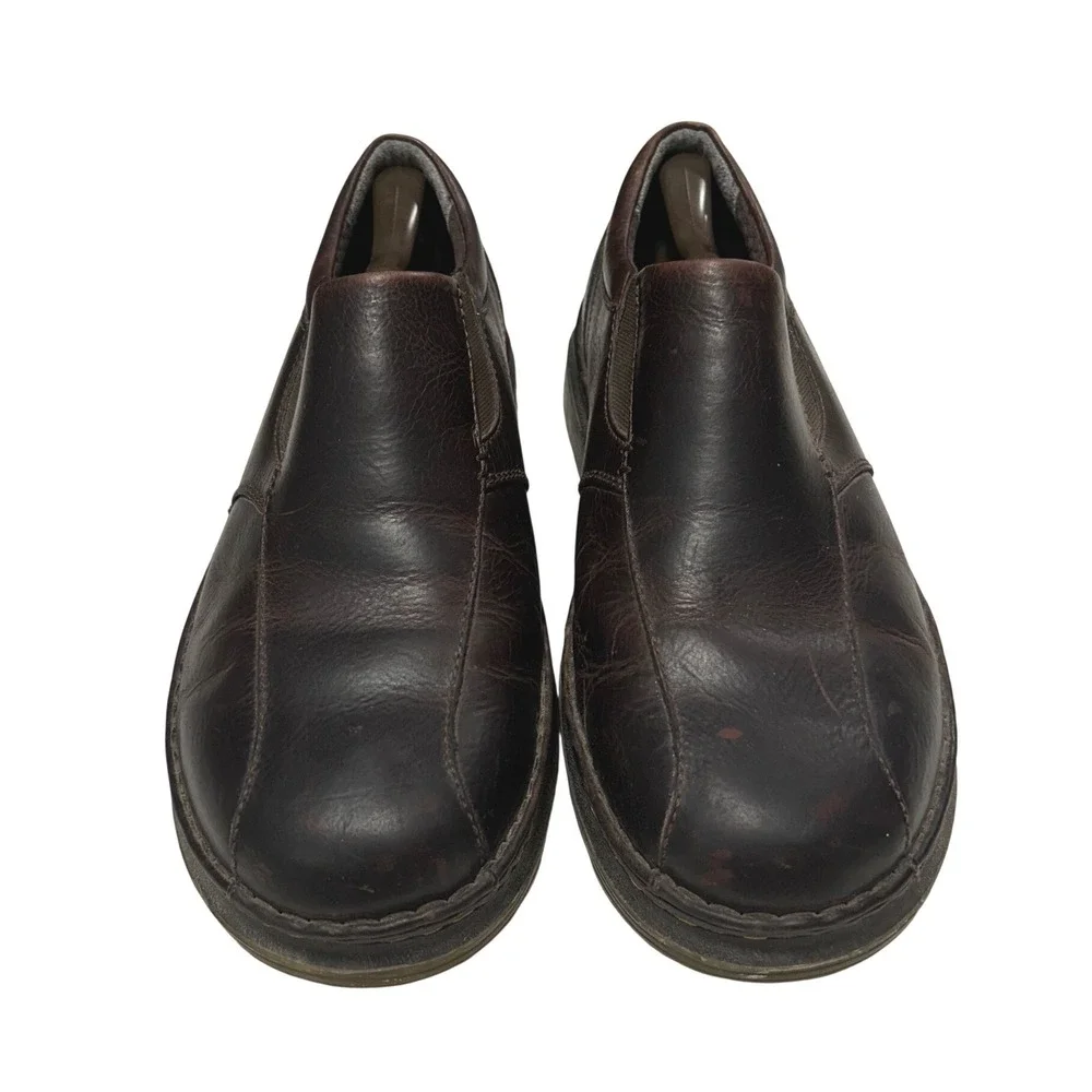Dr. Martens Tevin Mens 11 Brown Leather Slip On Loafers AW004 Vintage Shoes Y2K
